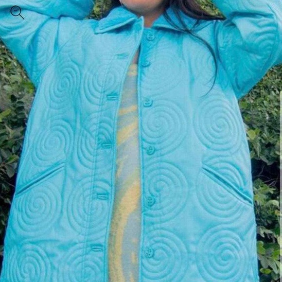 House of Sunny Cosmo (Forever & Ever) oversized Overcoat Quilted Faux Le… - Picture 3 of 12